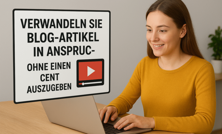 Blogbeiträge in Videos verwandeln – völlig kostenlos Blogbeiträge in Videos verwandeln – völlig kostenlos